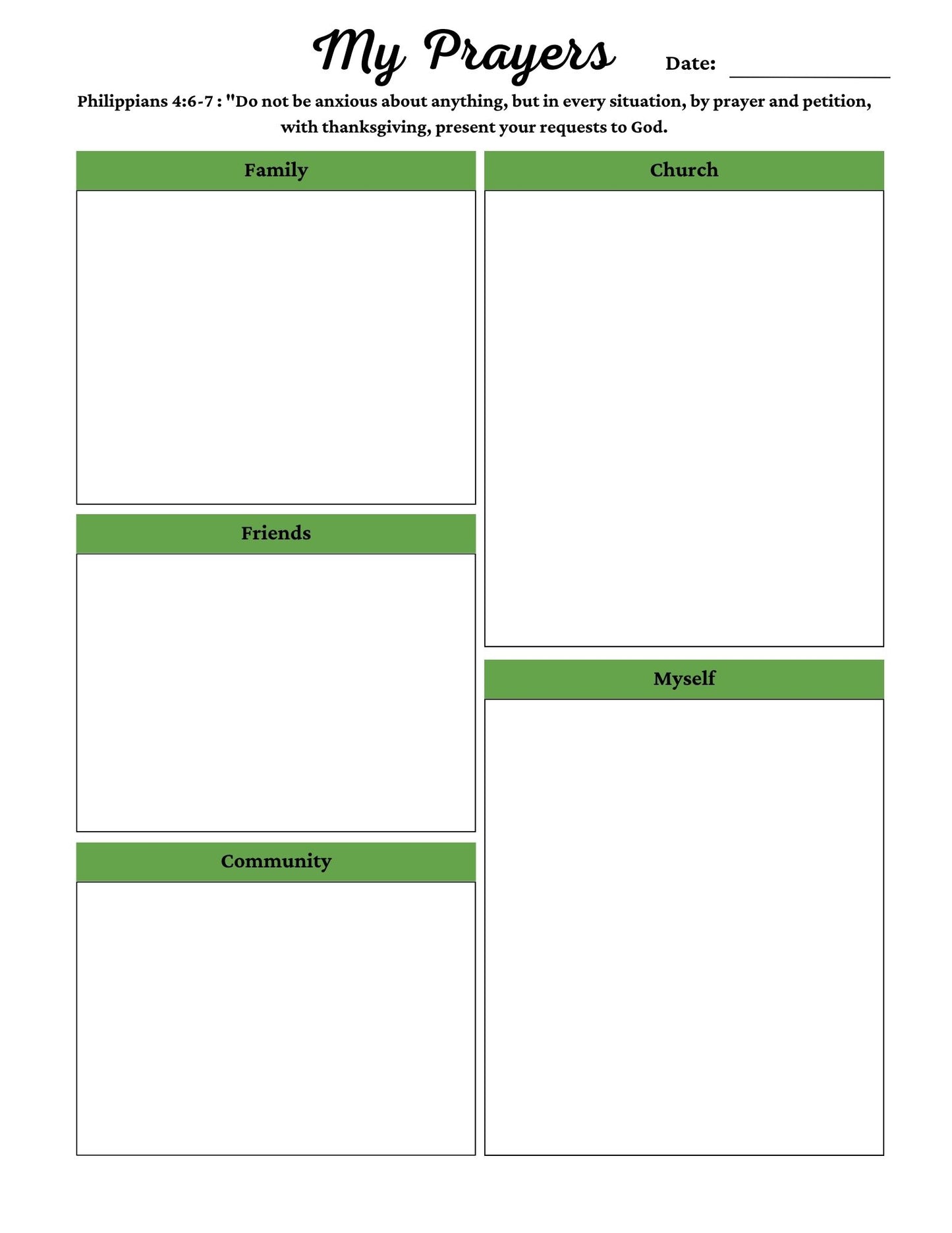 Prayer Warrior Prayer Journal (67 pages, Green)