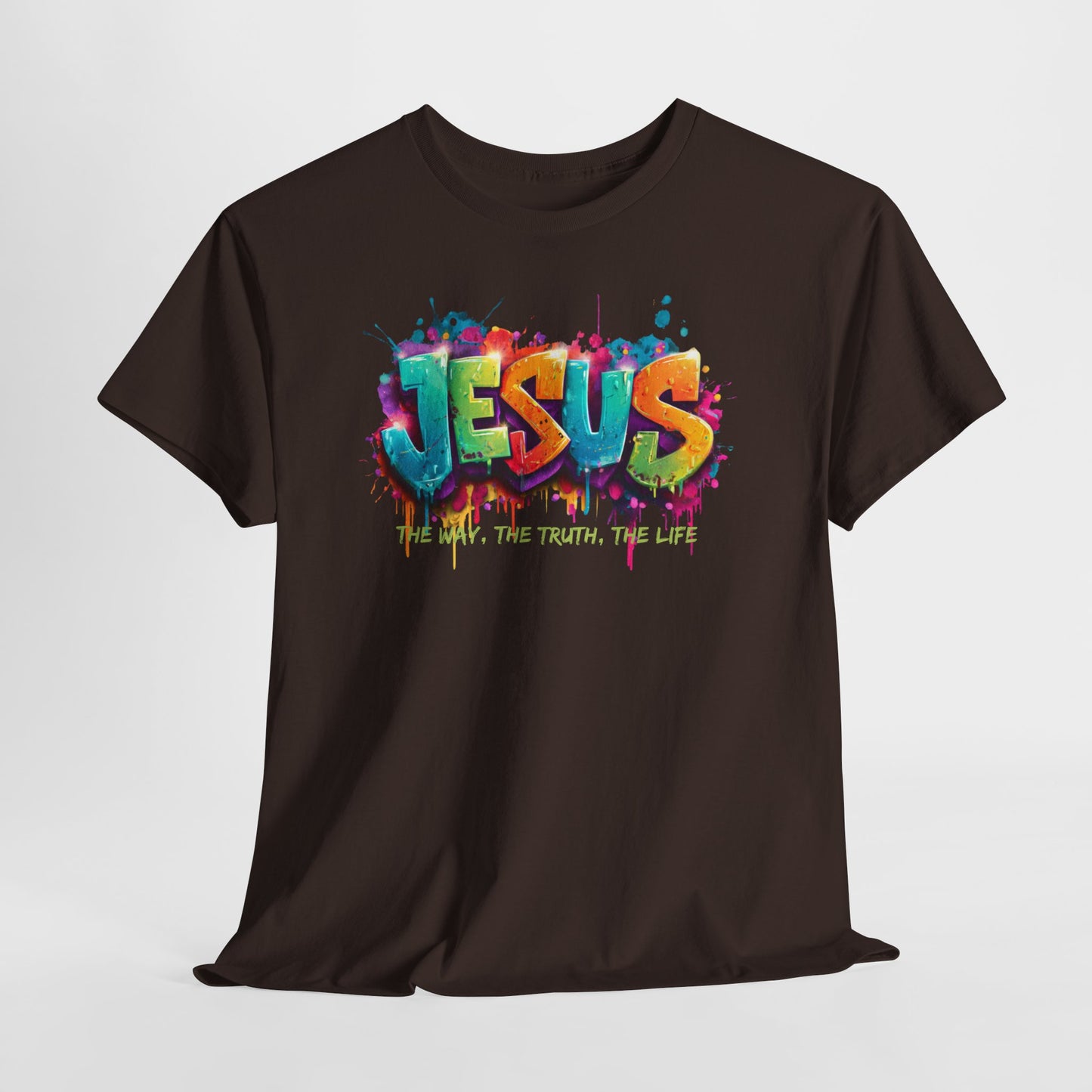 Jesus Graffiti T-Shirt – colorful faith urban streetwear (#01)