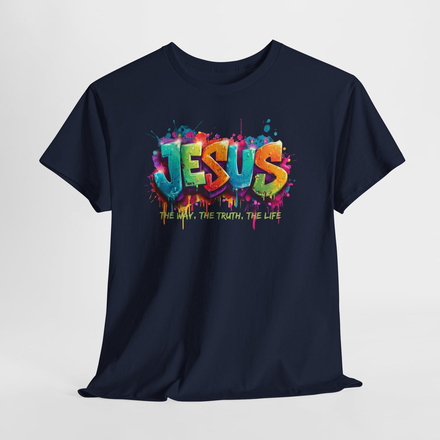 Jesus Graffiti T-Shirt – colorful faith urban streetwear (#01)