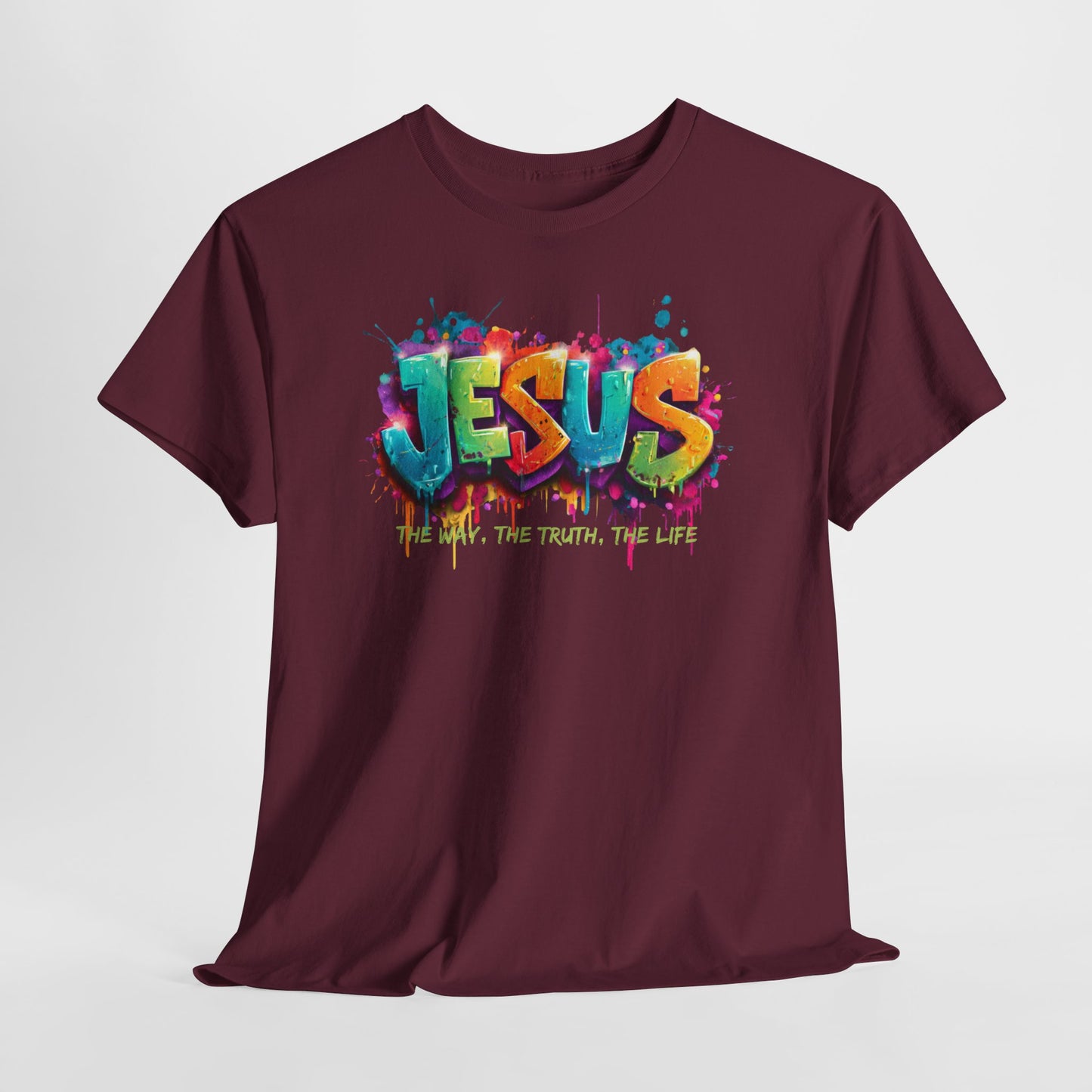 Jesus Graffiti T-Shirt – colorful faith urban streetwear (#01)