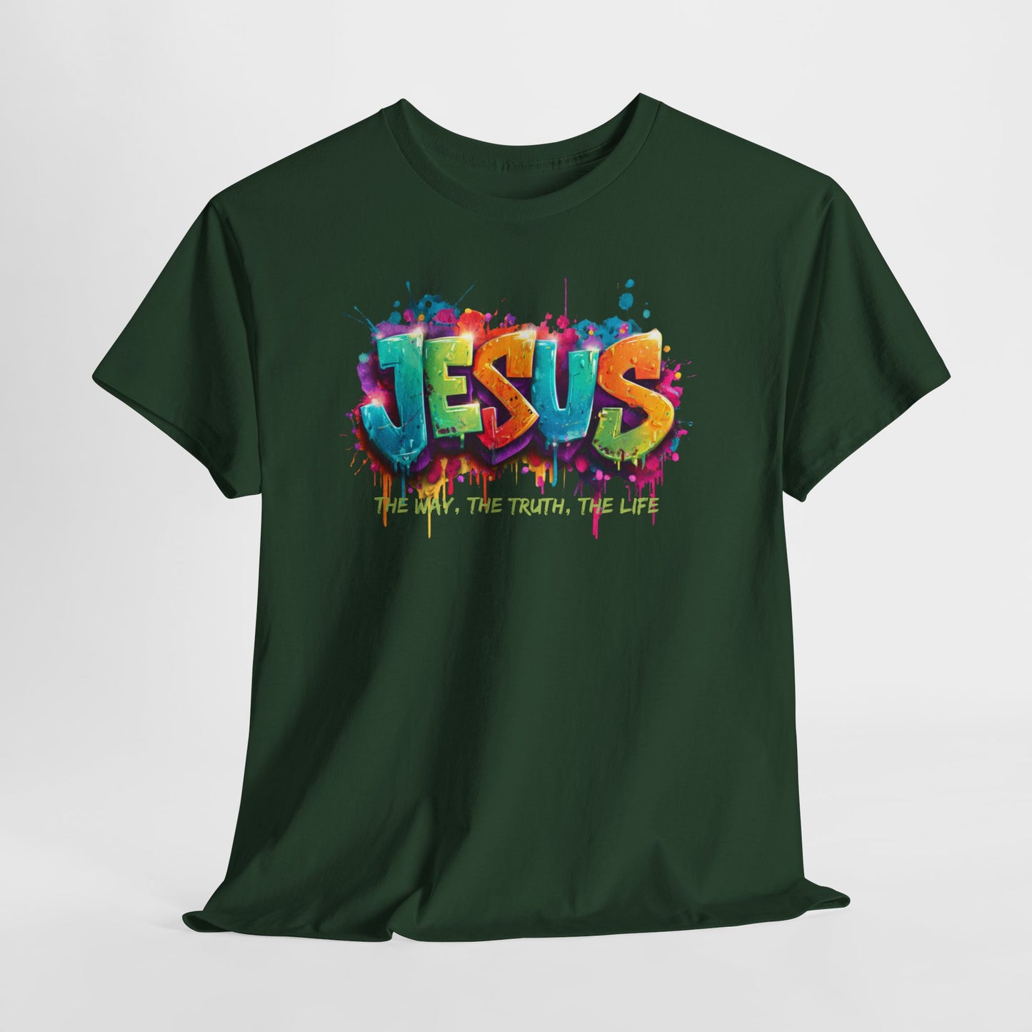 Jesus Graffiti T-Shirt – colorful faith urban streetwear (#01)