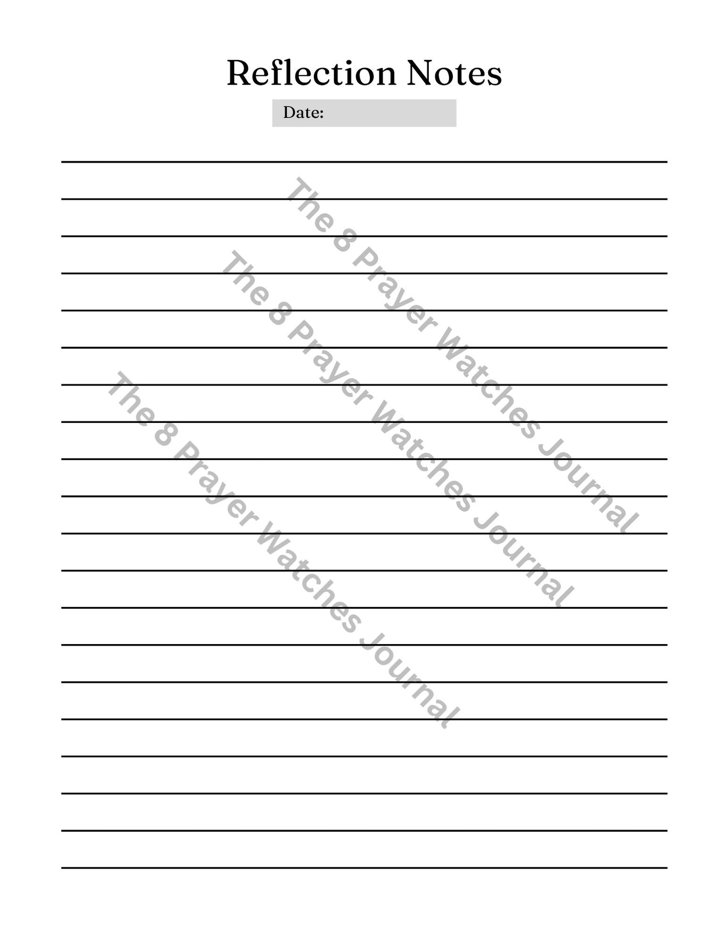 The 8 Prayer Watches JOURNAL