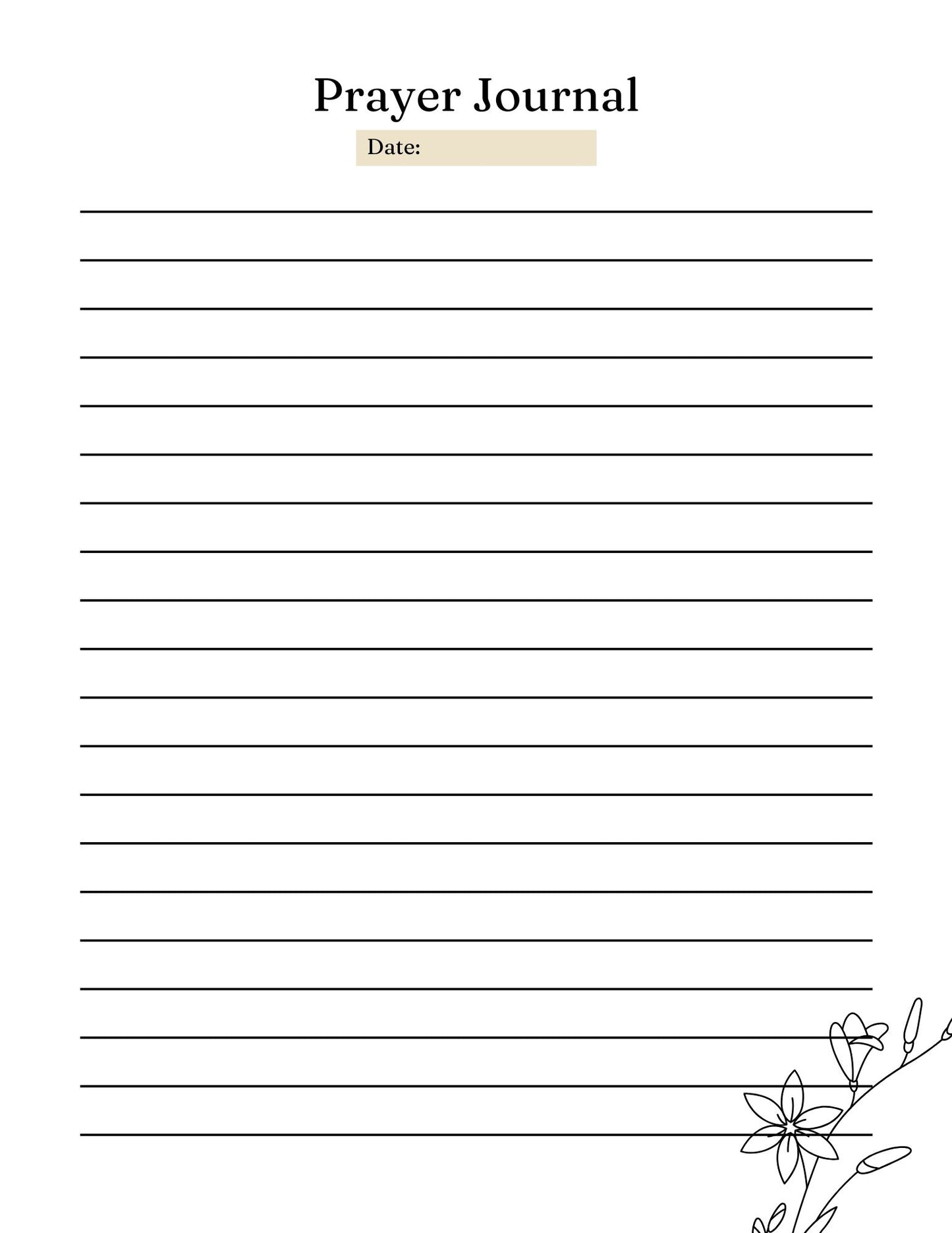 PLR Taupe Prayer Journal - Use this for your customized prayer journal - 37 pages