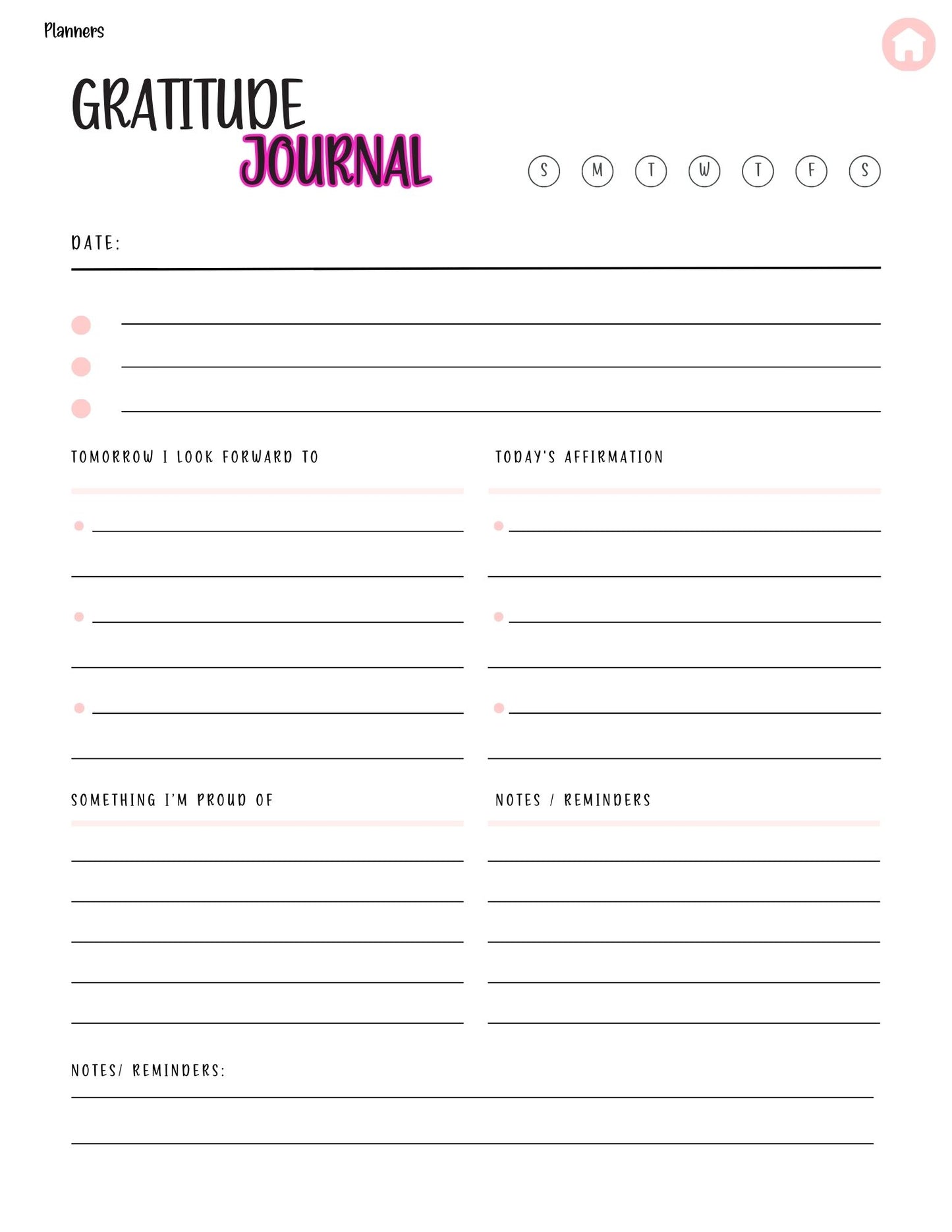 My Planner - 80 pages Girl Planner - Pink